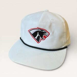 Panther Mascot Snapback Roper Hat Richardson Outdoors OSFA White Team Sports GUC